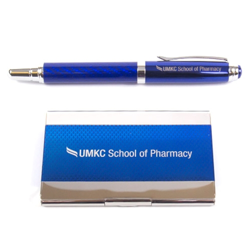 UMKC School of Pharmacy Pen & Business Card Holder Gift Set