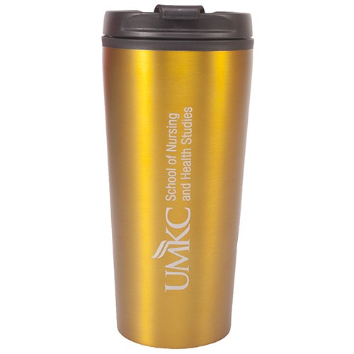 UMKC School of Nursing & Health Studies Gold Travel Mug