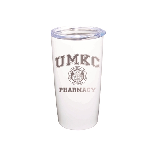 UMKC Pharmacy Seal White Vacuum Insulated Tumbler