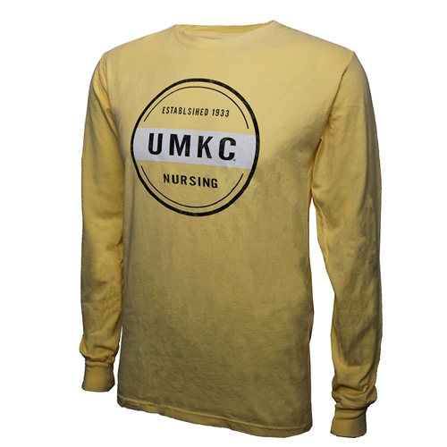 UMKC Established 1933 Nursing Yellow Crew Neck Shirt