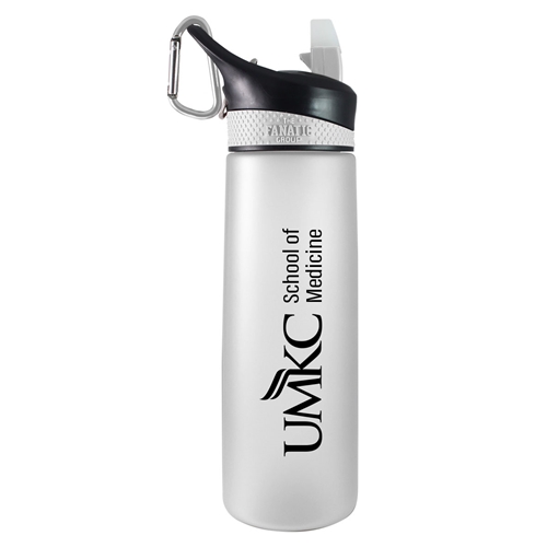 UMKC Medicine White Frosted Tritan Plastic Sport Bottle