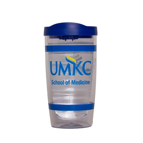 Clear/Blue 16oz UMKC School of Medicine  Orbit Tumbler