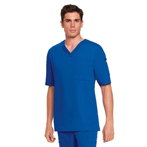 Grey's Anatomy Men's Royal Blue V-Neck Scrub Top