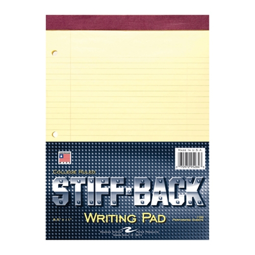 Roaring Spring Stiff-Back Yellow 100 Sheet Writing Pad