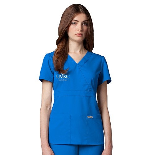UMKC Health Sciences Bookstore - Grey's Anatomy Women's Embroidered Royal  Blue V-Neck Scrub Top