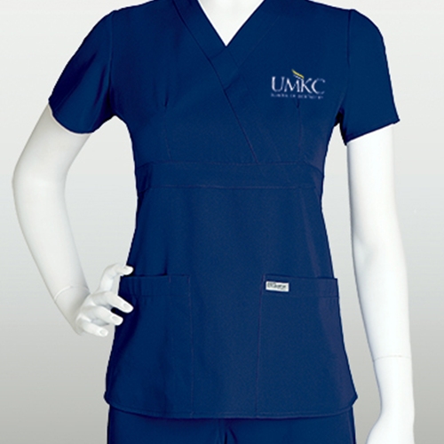Grey's Anatomy Ladies Embroidered Indigo Top