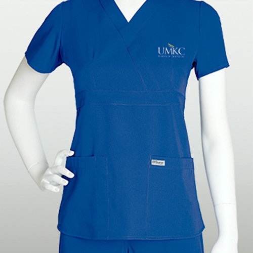 Grey's Anatomy Ladies Embroidered Royal Blue Top
