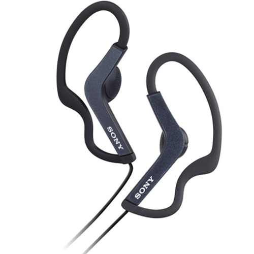 Sony Black Sports Headphones with Ear Loop