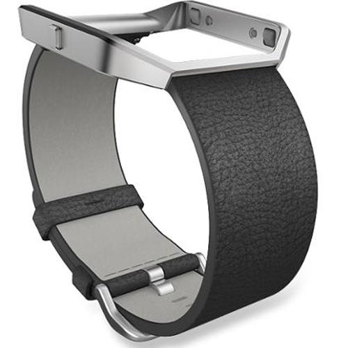 Fitbit Blaze Black Leather Large Accessory Band