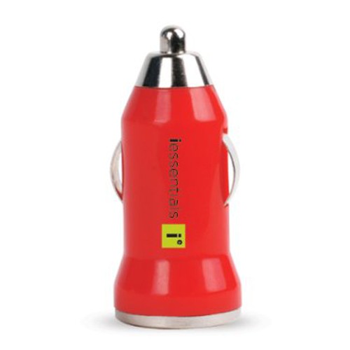 Mizco iEssentials USB Red Car Charger