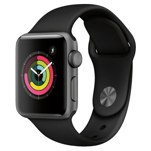 Apple Watch Series 3 (GPS) 38mm Space Gray Aluminum Case with Black Sport Band