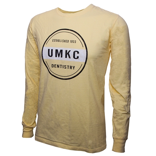 UMKC Established 1933 Dentistry Yellow Crew Neck Shirt