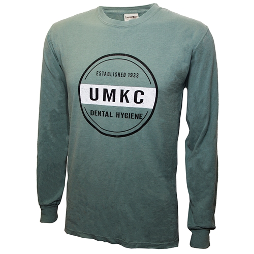 UMKC Established 1933 Dental Hygiene Green Crew Neck Shirt