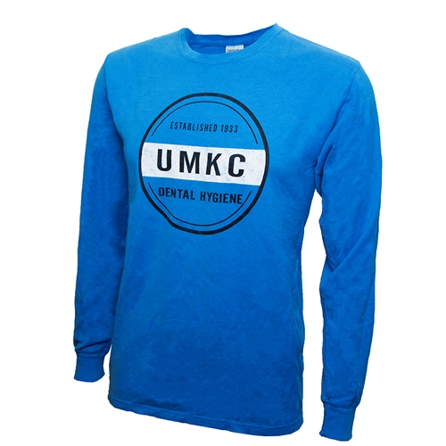 UMKC Established 1933 Dental Hygiene Blue Crew Neck Shirt