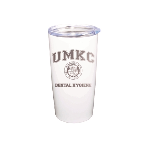 UMKC Dental Hygiene Seal White Vacuum Insulated Tumbler