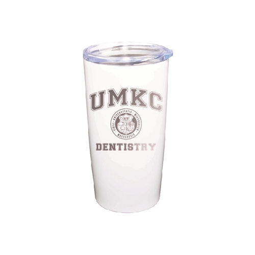 UMKC Dentistry Seal White Vacuum Insulated Tumbler