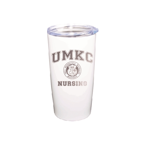 UMKC Nursing Seal White Vacuum Insulated Tumbler