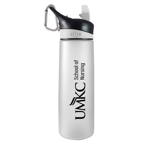UMKC Nursing White Frosted Tritan Plastic Sport Bottle