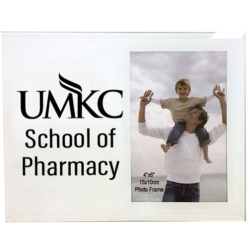 UMKC Pharmacy White Glass Photo Frame
