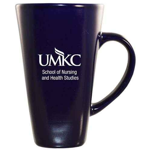 16oz Blue UMKC Nursing Tall Ceramic Café Mug