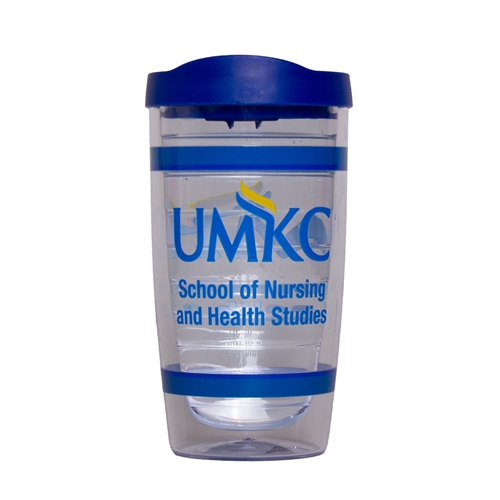 Clear/Blue 16oz UMKC School of Nursing Orbit Tumbler